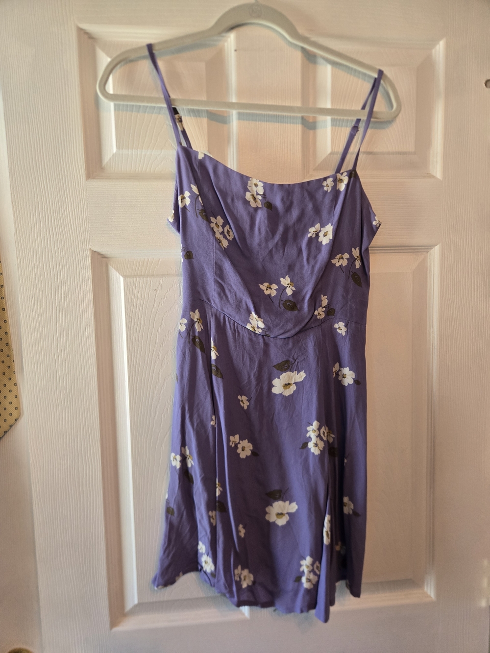 Reformation Lilac Floral Spaghetti Strap Slip Dress